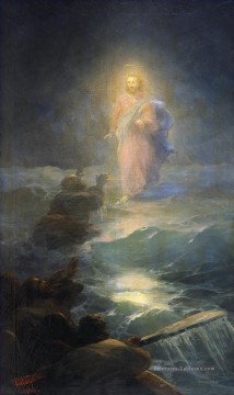 Ivan Aivazovsky œuvres - Jésus Christ sur la mer Po vodam 1888 Romantique Ivan Aivazovsky russe